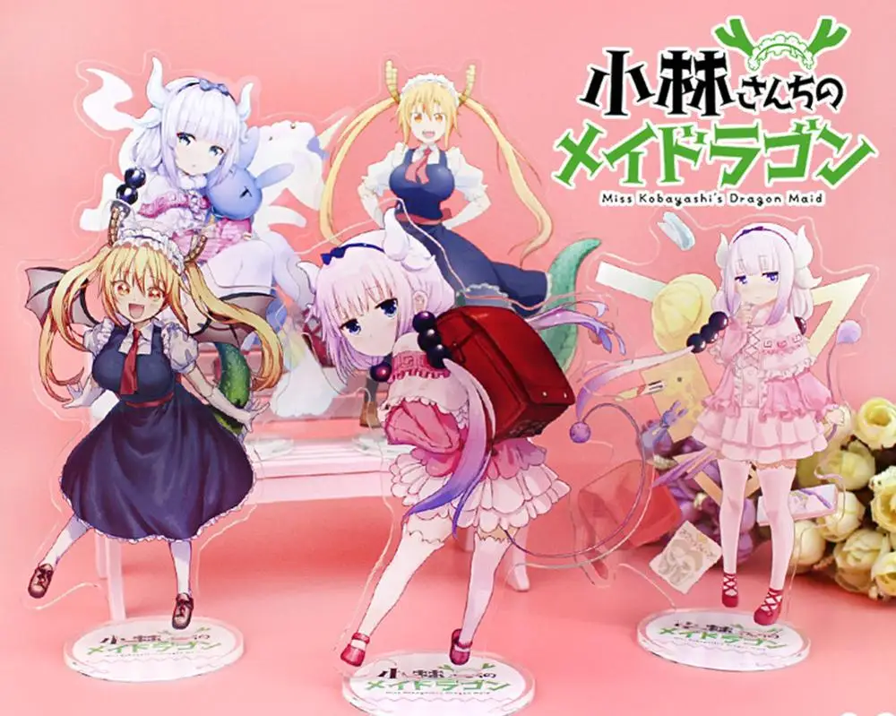 Аниме Miss Kobayashi Дракон горничная Kamui Kanna фигурка на акриловой подставке настольное