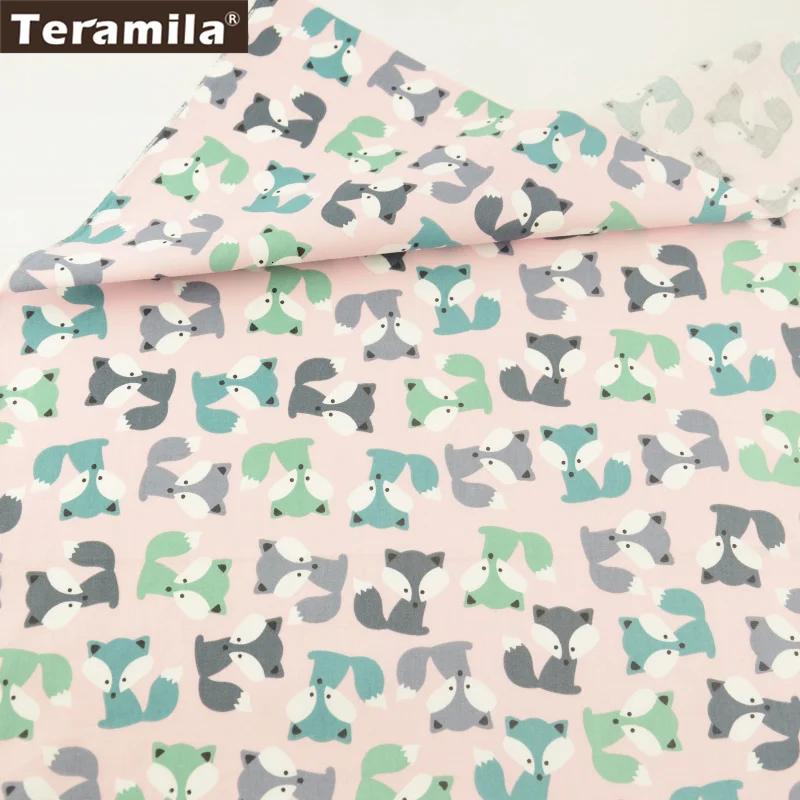 1pcs 50x160cm Teramila хлопок ткани метров 50x160 см животных мультфильм дизайн Telas DIY Лоскутная Ткань Ремесло Tissus Qulits Швейные простыни - Цвет: 1pcs 50x160cm