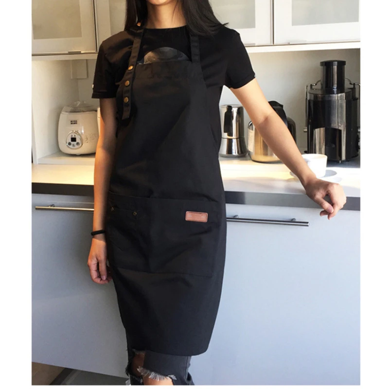 

Halter Adult Apron Anti-Dirty Cotton Material Kitchen Adult Cooking Dress Home Decoration Cleaning Tools