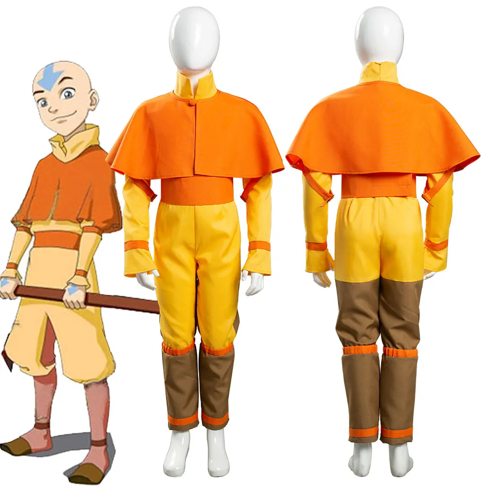 

Avatar: The Last Airbender Avatar Aang Cosplay Costume Kids Children Jumpsuit Outfits Halloween Carnival Suit
