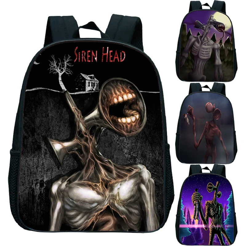 Красивый рюкзак с головой сирены для детского сада забавные сумки книг мальчиков