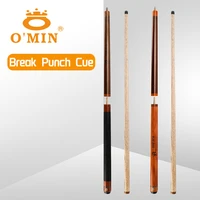 omin break punch cue billiard stick 142cm ash solid wood leather handle 14 mm tip break jump cue handmade powerful billar kit