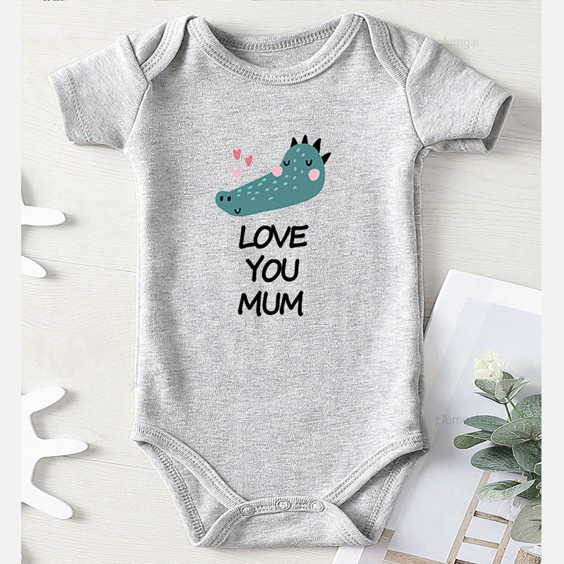 Носки для новорожденных детские вещи с мультипликационным принтом Я люблю маму