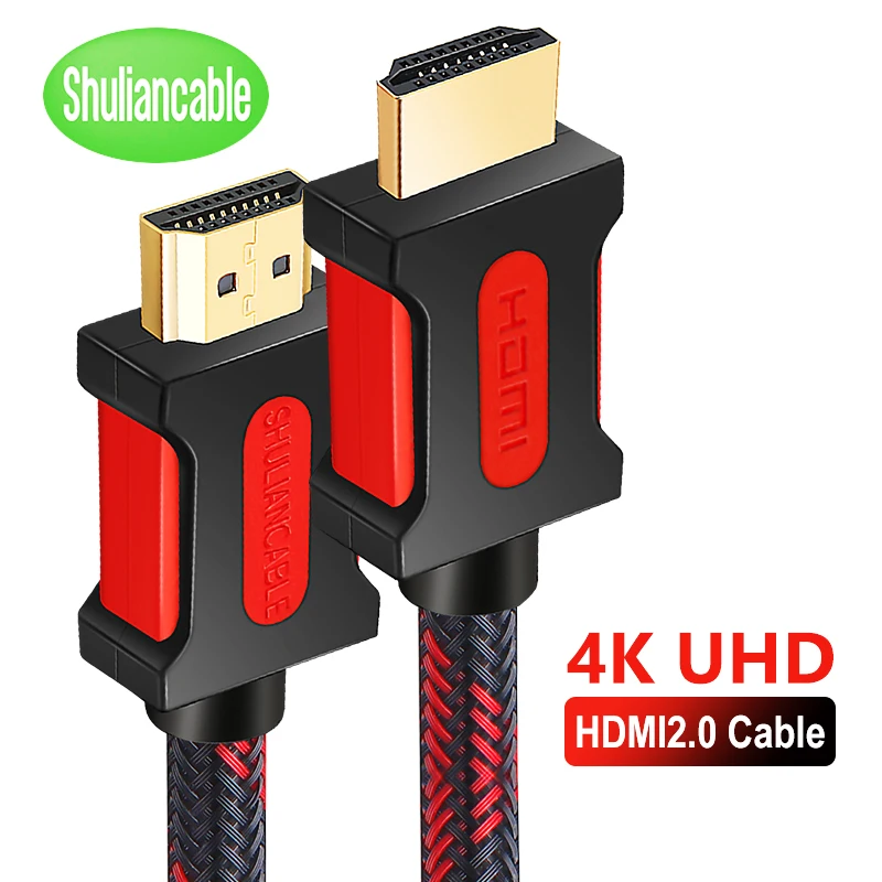 Shuliancable HDMI кабель 2 0 4K/60Hz позолоченный Аудио видео 1 м 3 5 10 15 20 для ноутбук с HDTV PS4