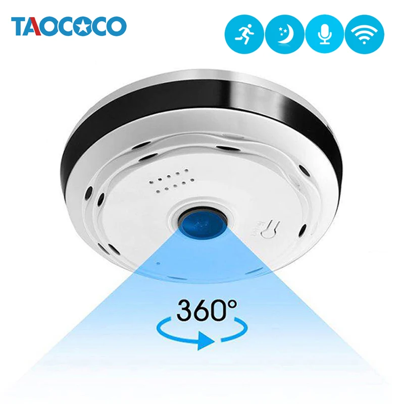 960P HD 360 Camera Fisheye Panoramic IP Wireless CCTV 1.3MP Surveillance Night Vision Home Security WiFi | Безопасность и защита
