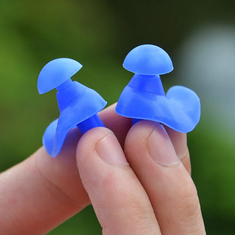 

2pairs/lot Soft Silicone Swimming Earplug Professional Waterproof Soundproof Gel Ear Plug Diving Water Sports Swimming Accessory
