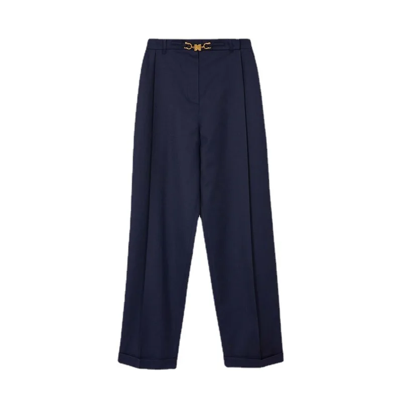 

WOMEN'S straight pants 2021 spring new high elastic waist trousers