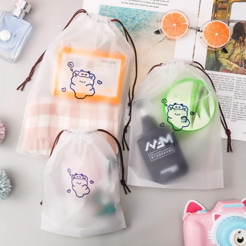 

3 Sizes Cartoon Waterproof Travel Drawstring Storage Bags Shoes Pocket Clothes Underwear Cosmetic Organizer Travel Toiletry Bag