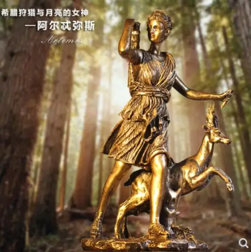 Статуэтка с изображением Луны в стиле ретро от Artemis кофейня греческие