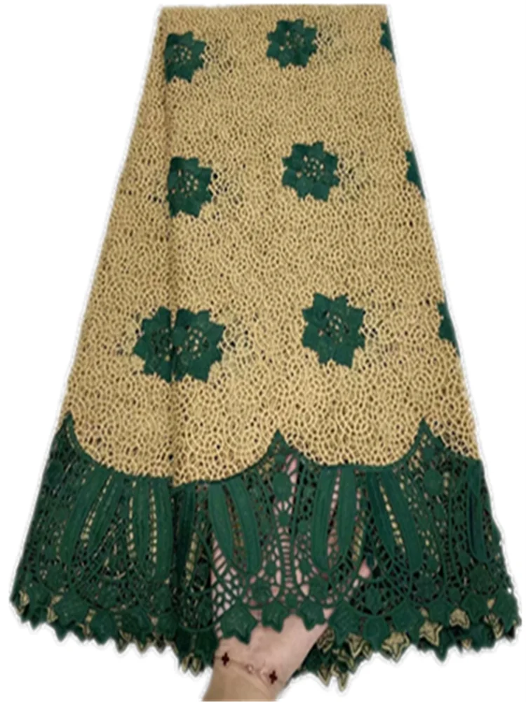 Белая + черная африканская кружевная ткань шнур гипюровое кружево 5 ярдов вышивка