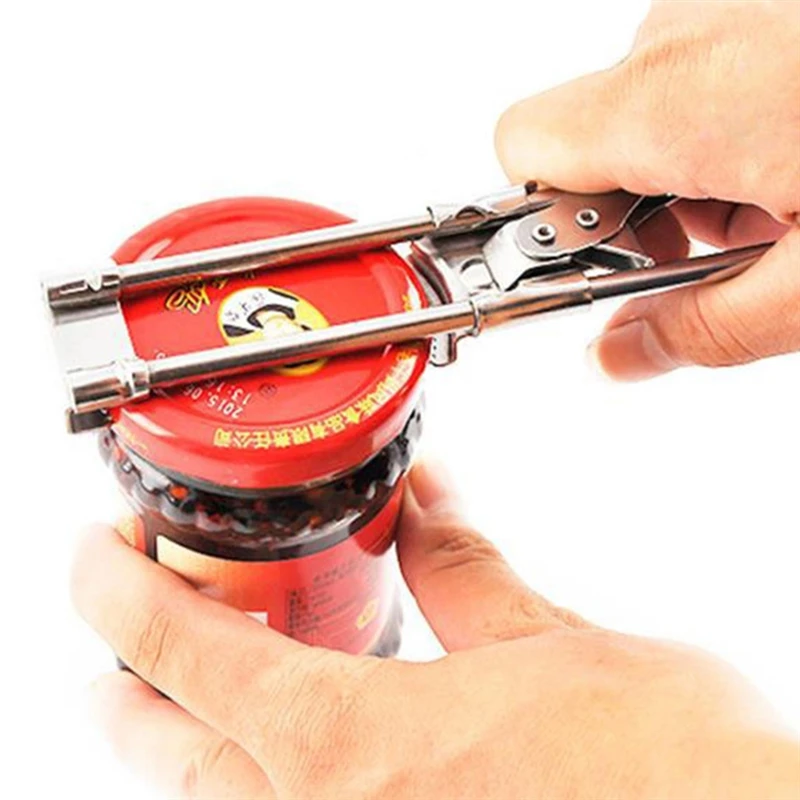 

Adjustable Multi-function Bottle Cap Opener Stainless Steel Lids Off Jar Opener Labor-saving Screw Can Opener For Kitchen Tools