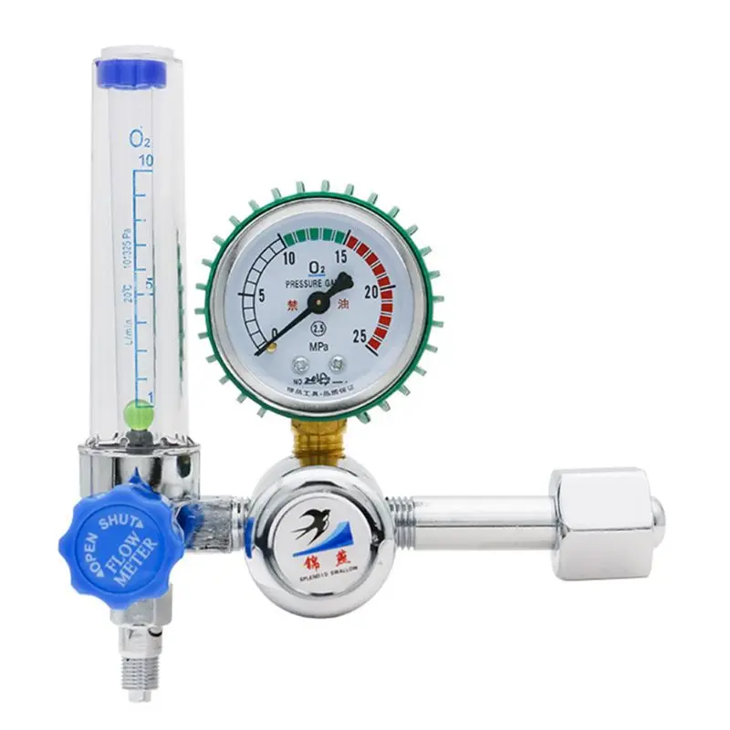 

Oxygen Regulator Inhalator Pressure Gauge Flowmeter for Inhalation Pressure Reducing Valve G5/8" Gas Reducing Valve U4LB