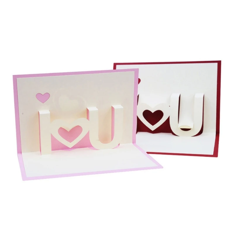 

3D I LOVE YOU Up Greeting Cards Happy Birthday Lover Valentines Anniversary