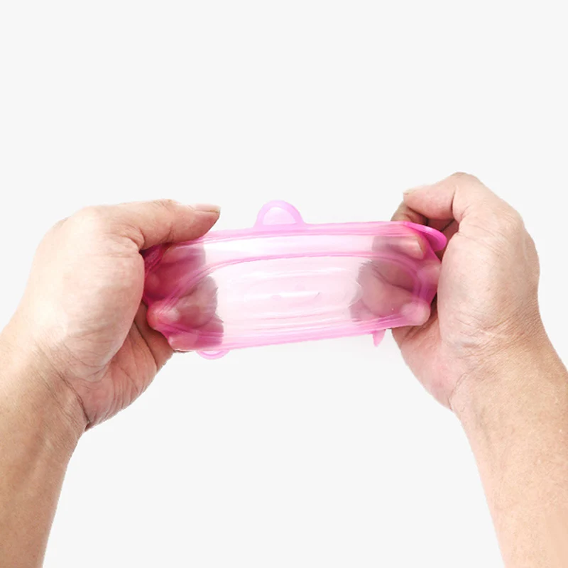 

6pcs/Lot Baby Food Grade Silicone Stretch Lids BPA Free Kids Food Fresh Cover Suction Lid-Bowl Pan Fruit Mug Food Fresh Keeping