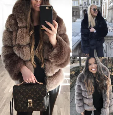 

2020 winter new fashion imitation fur coat Fur vest Rabbit fur coat pink fur coat
