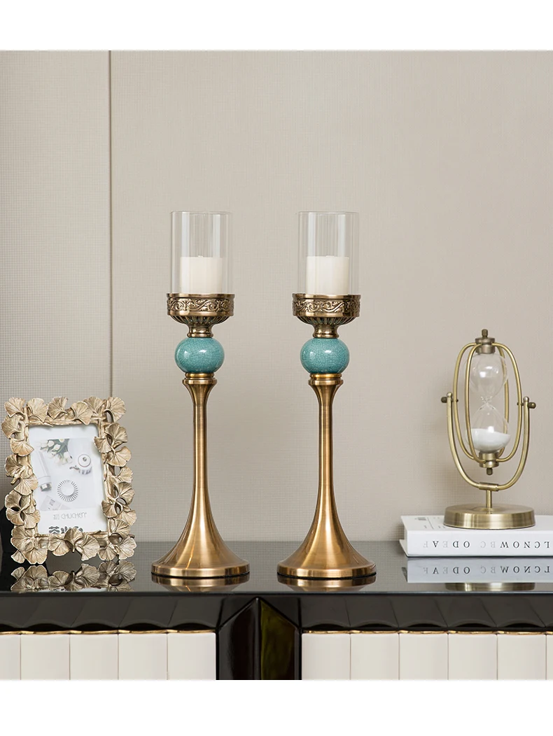 

Brass Metal Candle Holders Dinner Wedding Candelabra Creative Retro Decorative Candlestick