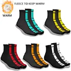 Зима 2021, термозащитный флисовый чехол для велосипедной обуви, чехол для спортивной обуви, велосипедная верхняя обувь, флисовый утепленный чехол для велосипедной обуви на молнии