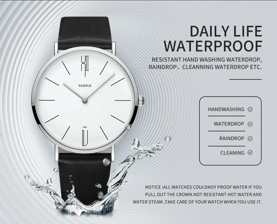 Relojes Para Hombre YAZOLE модные мужские часы брендовые роскошные наручные с кожаным