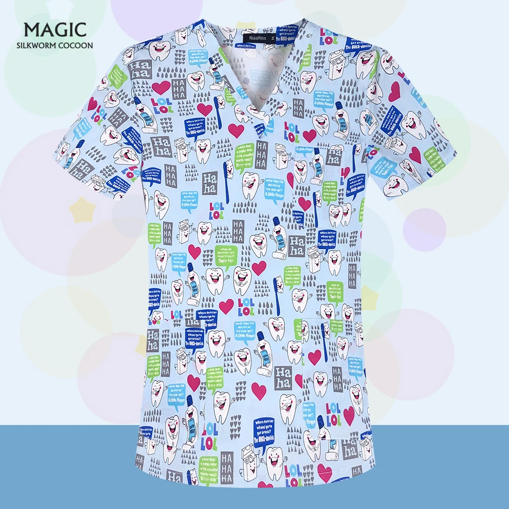 

Hospital Scrubs Tops Scrubs Women Medical Uniforms Pet Shop Nursing Uniform for Unisex Medical Supplies Dental Clinic Nurse Tops