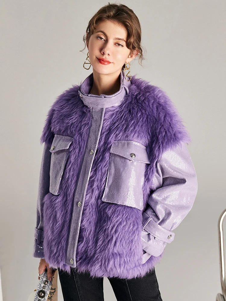 

Fashion High Quality 100% Genuine Wool Fur Coat Autumn Winter Female Jacket Warm Women's Coats Ropa Invierno Mujer Zjt1239