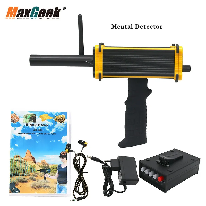 

Maxgeek GR100 большой Дальность детектор золота, металлоискатель, чехол для переноски серебряного золота, драгоценного камня, желтого алмаза
