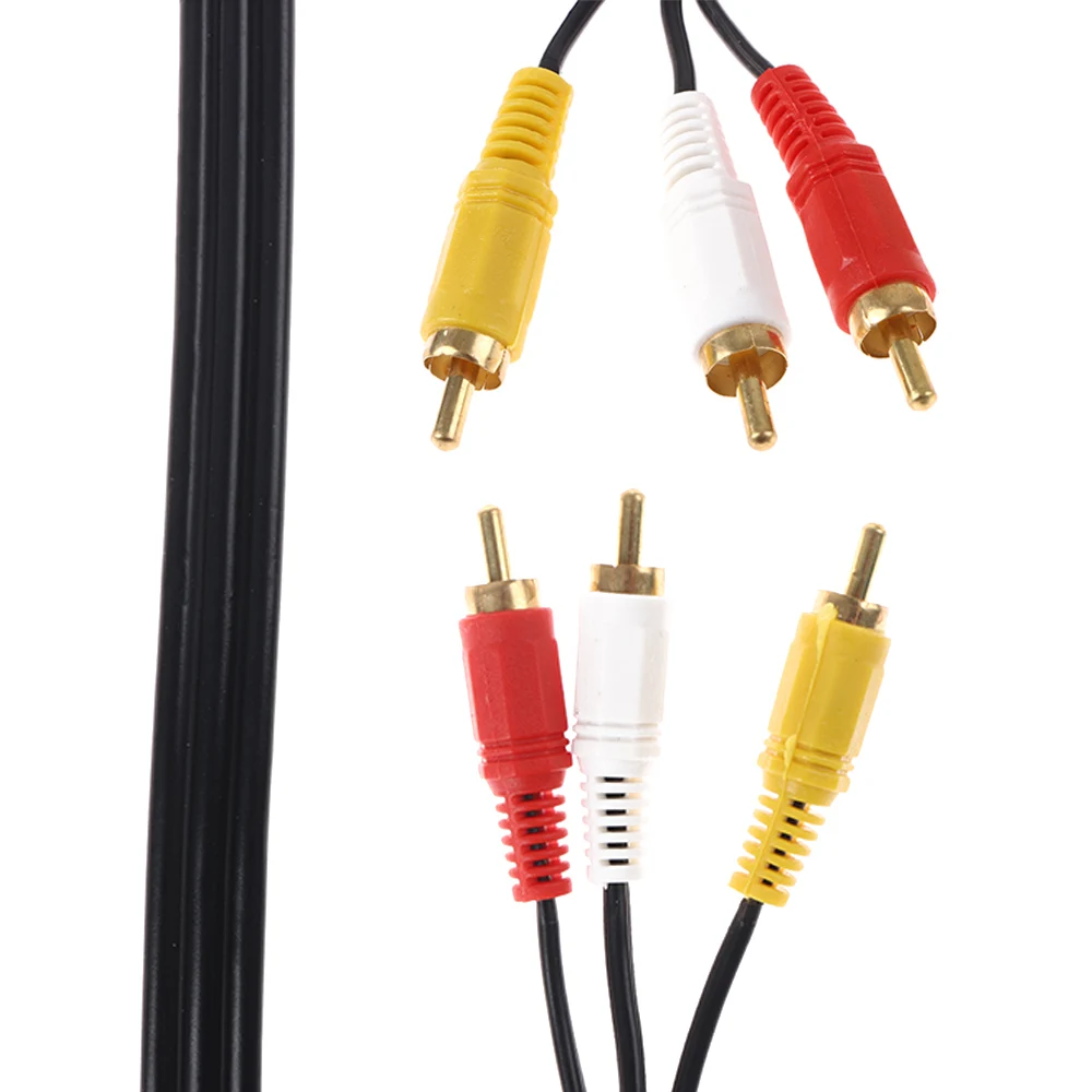 1 шт. 5 футов м позолоченный 3 RCA на композитный штекер для мужчин аудио/видео av