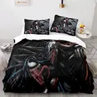 Комплект постельного белья Venom, одинарный, двойной, полноразмерный, Королевский, инопланетянин, монстр, Комплект постельного белья Aldult, комплект для детской спальни, комплект с чехлом, 3D Аниме 014