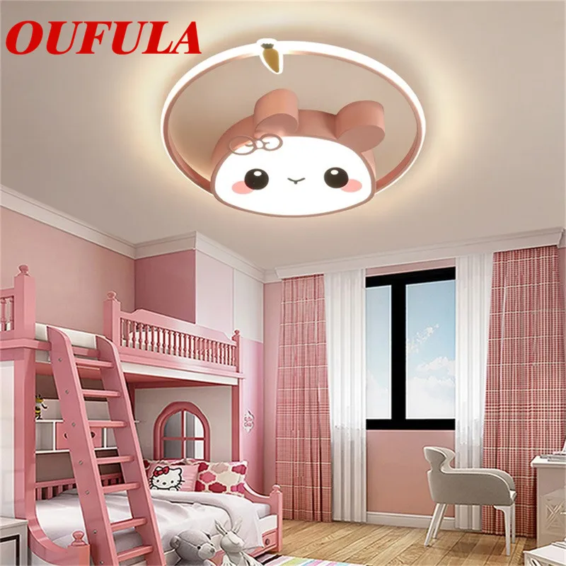 

DLMH Children's Ceiling Lamp Radish and Rabbit Modern Fashion Suitable For Children's Room Bedroom Kindergarten