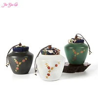 jia gui luo ceramic tea box dried fruit storage cans sealed bottle tea accessories puer tieguanyin gift d016