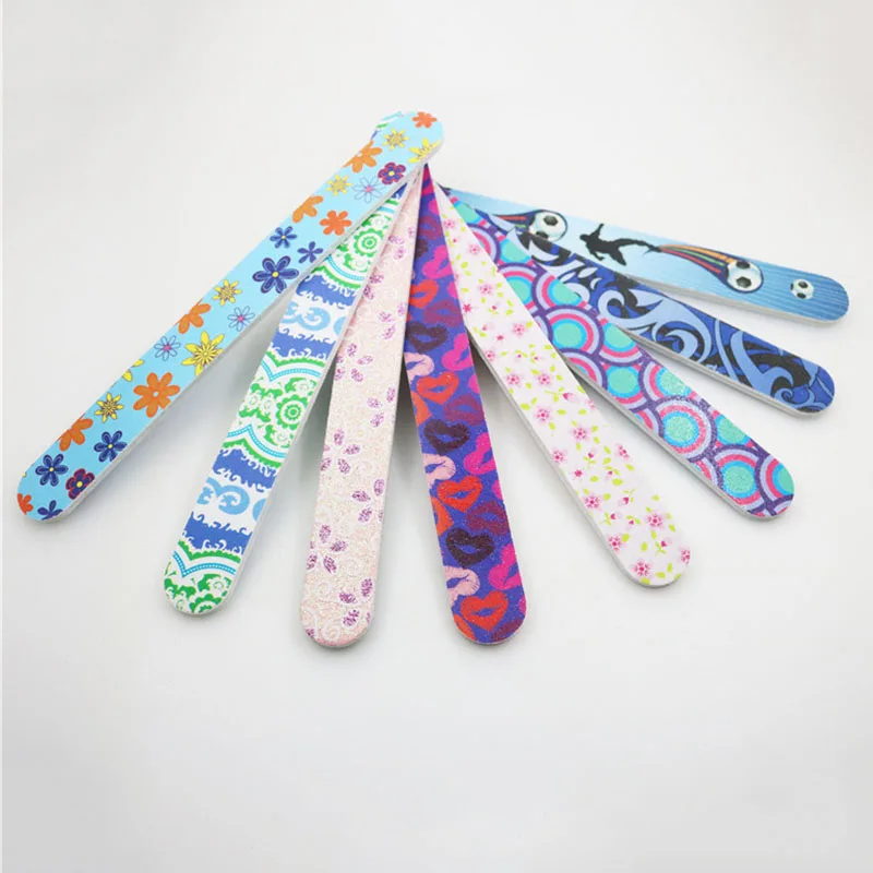 10 шт./набор двусторонние пилки для ногтей с рисунком|Пилки и буферы| |