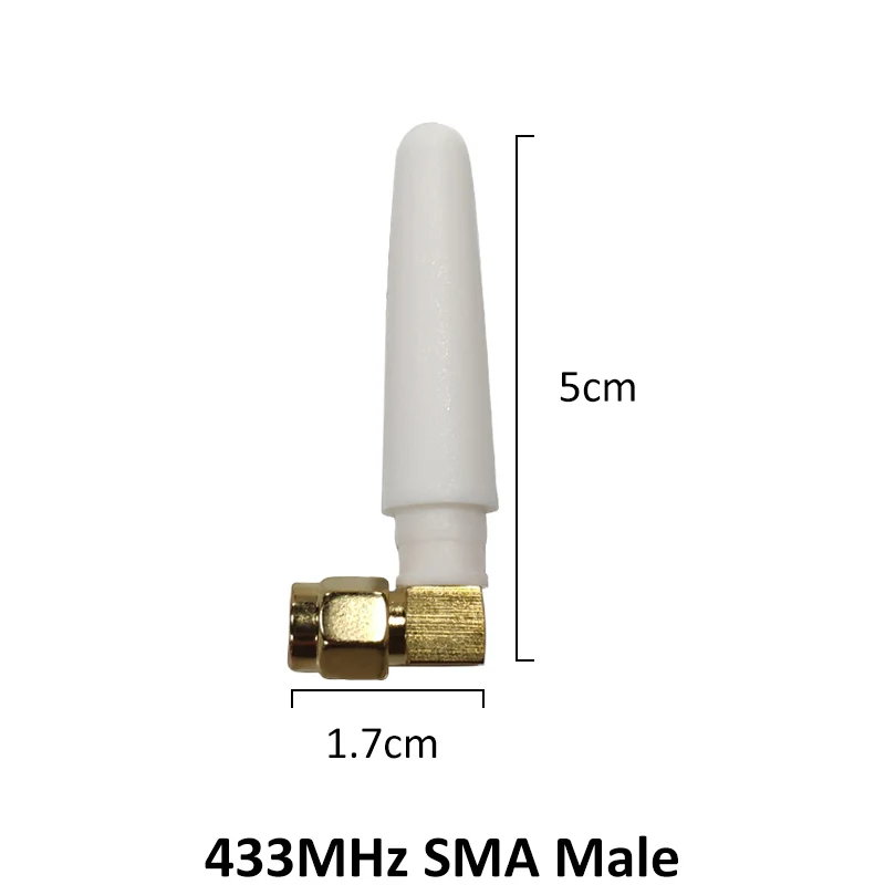 GRANDWISDOM 5pcs 433mhz antenna 2-3dbi sma male lora antene iot module lorawan antene ipex 1 SMA female pigtail Extension Cable
