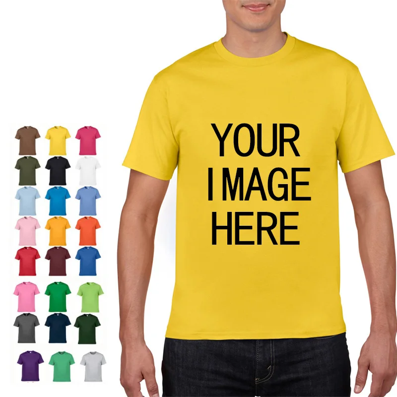 

NO LOGO Price Cotton Short Sleeve Solid Color O-neck T-shirt Tops Tee Customized Print Your Own Design Printed Unisex Tshirt