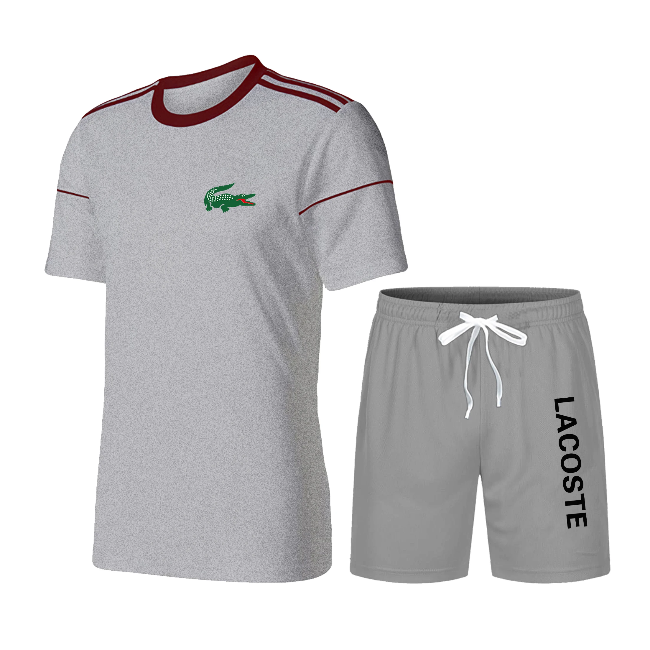 

Two Piece Set Men's Tracksuit Summer Clothes T Shirt Shorts Brand Track Clothing Male Sweatsuit Sports Suits Husband 8 Colors