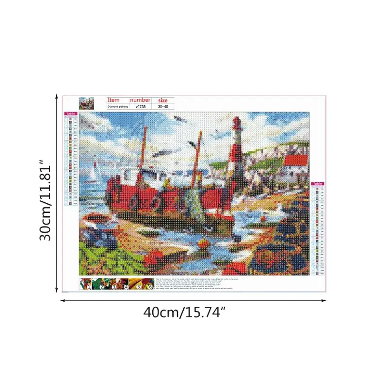 Набор для алмазной живописи 5D картина с изображением пляжа по номерам вышивка
