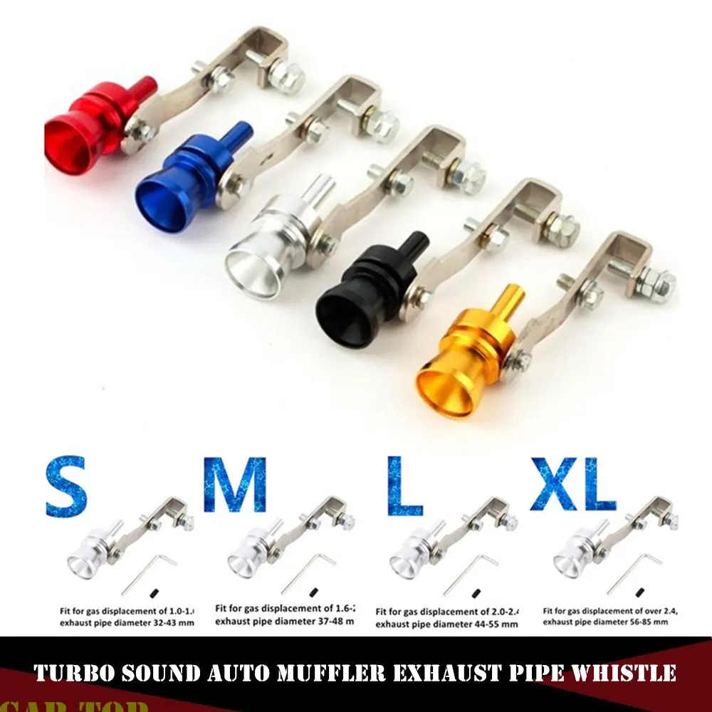 Универсальный турбо звуковой цвет автомобильный глушитель выхлопная труба