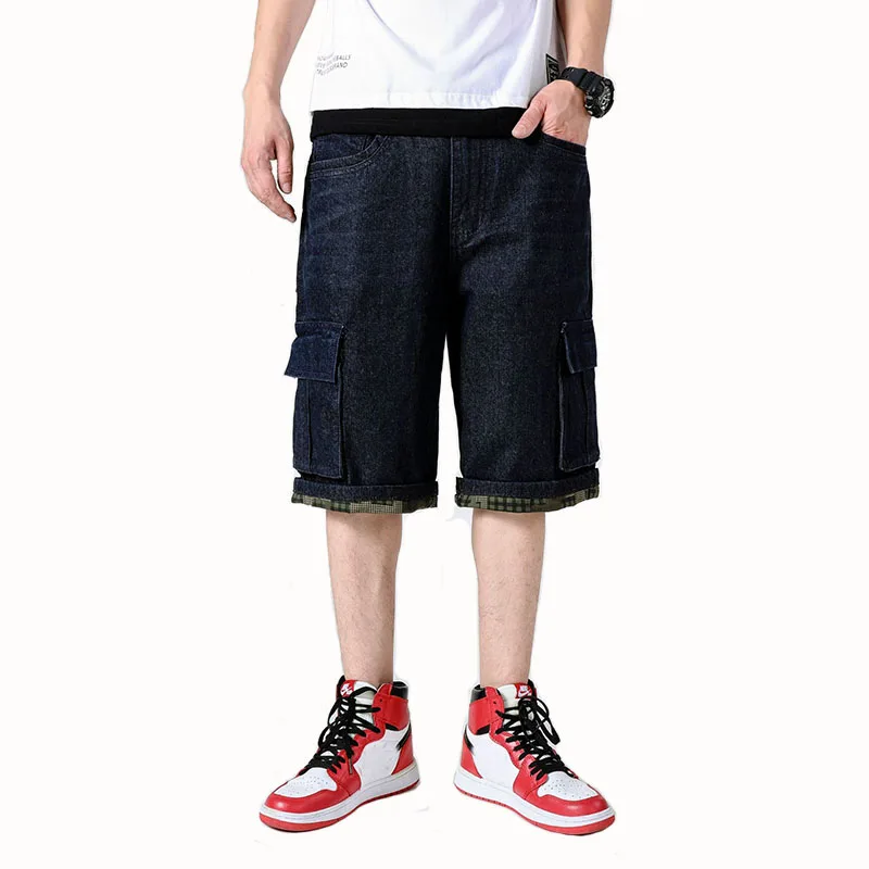 Мужские повседневные шорты карго KIOVNO джинсовые Мешковатые Свободные для