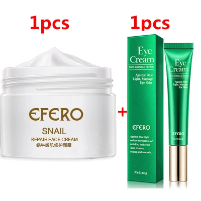 EFERO 1 шт лицо улитки крем отбеливающий дневной крем+ 1 шт Сыворотка для лица против возраста морщин Сыворотка+ 1 шт коллаген крем для глаз ремонт темных кругов - Цвет: style 5