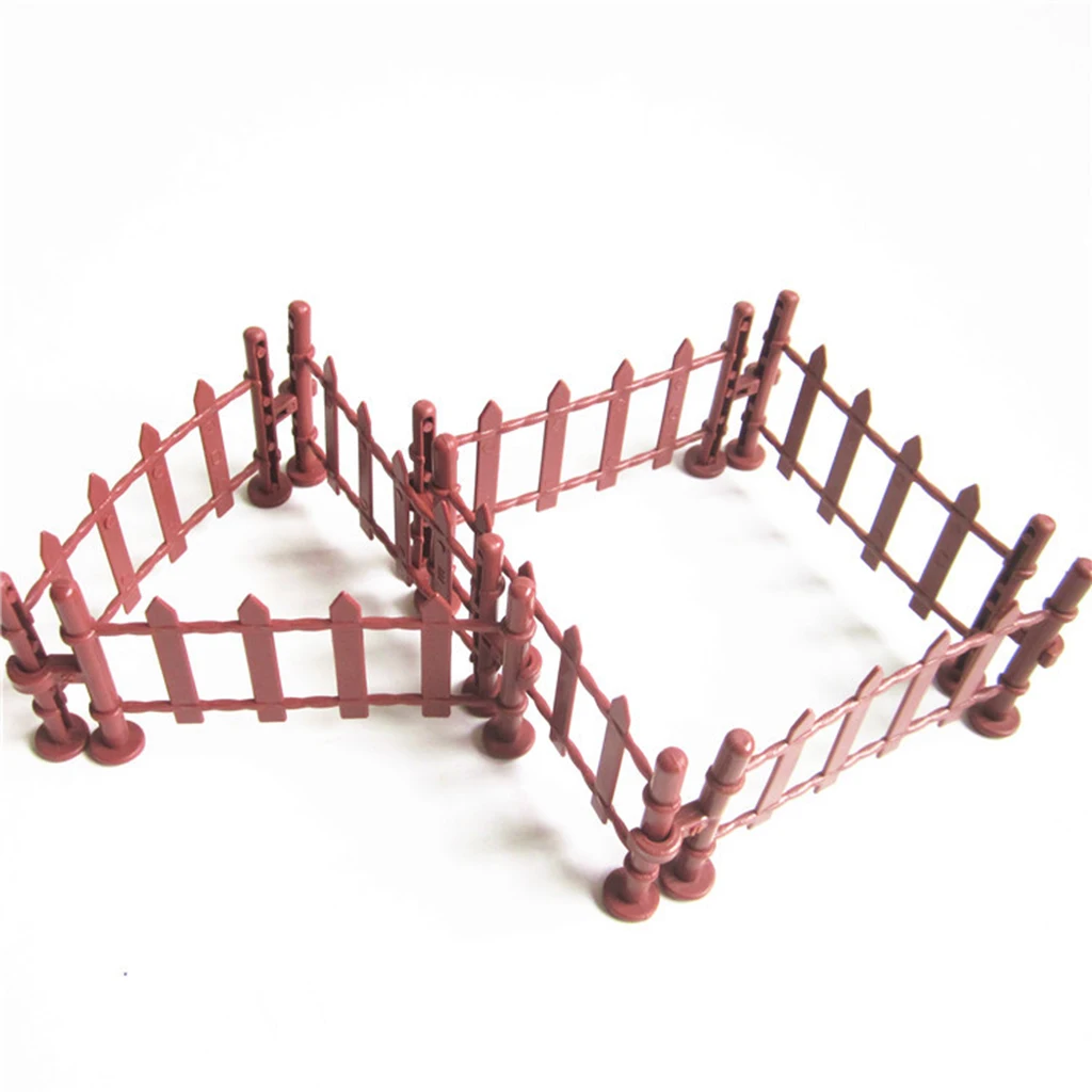 

Plastic Fence Miniatures Farm Life Sand Table Railways Scenery Accessory
