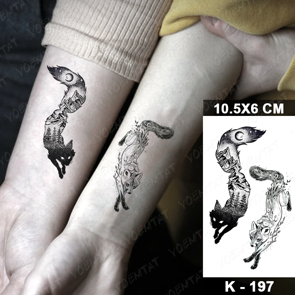 Waterproof Temporary Tattoo Sticker Dream Catcher Owl Flash Tatoo Music Fox Forest Bird Arm Wrist Fake Tatto For Body Art Women | Красота и