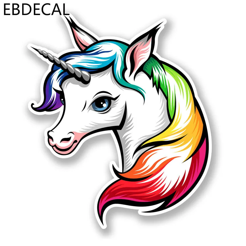 EBdecal интересный прекрасный единорог мультфильм лошадь для