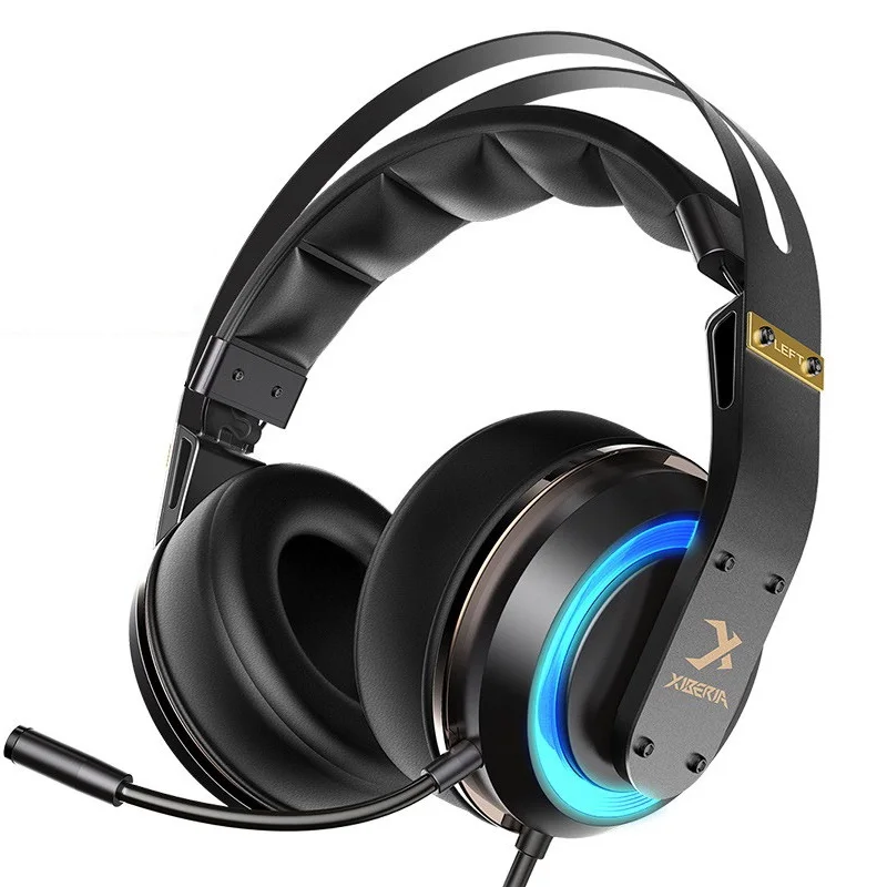 Black-No Retail Box USB7.1 гарнитура геймер 3D объемный звук Игровые наушники с микрофоном активного шумоподавления Микрофон Led для компьютера/ПК - Цвет: Black-No Retail Box