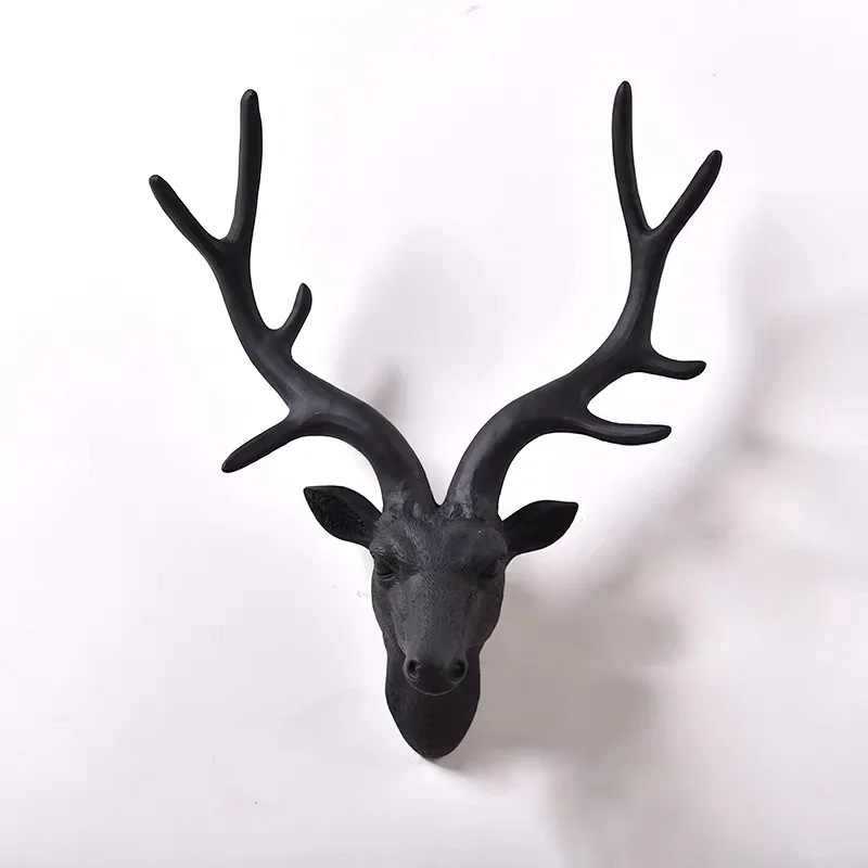

[HHT] Archaized 3D Deer Head Animal Statue Wall Hanging Decor Living Room Sofa TV Background Wall Decoration Accessories
