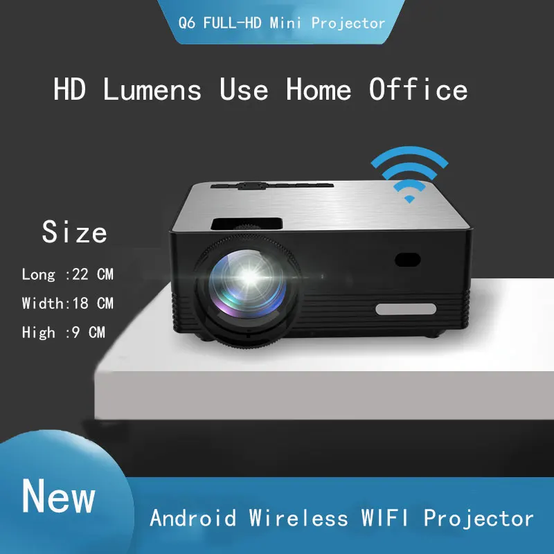 

Thinyou Portable mini Projector Q6 Smart Android Wireless WIFI Bluetooth Full-HD 1280*720P Proyector Beamer Home Theater