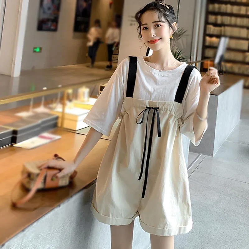 

Summer Fashion Small Fresh Loose Cute Candy Color Strap Shorts Overalls