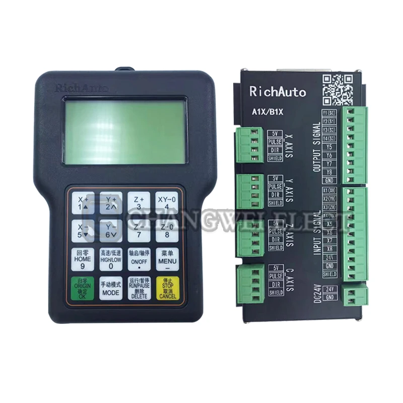 RichAuto DSP A11 ЧПУ A11S A11E движения Управление 3 Axis Дистанционное для станка с лазерной