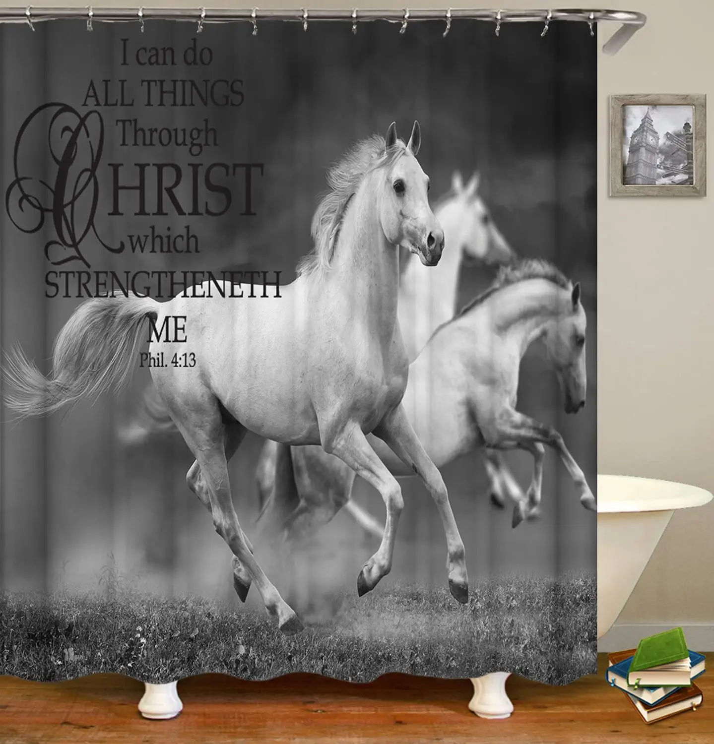 Animal Parrot Horse Frog Shower Curtain 3D Print Waterproof Polyester Blackout for Bathroom Home Decor 180x200cm | Дом и сад