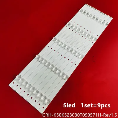 

Светодиодная подсветка для San yo 50CE1850D2 CRH-K50K523030T090571H-REV1.5W 5 светодиодный 9 шт./комплект