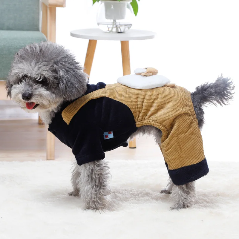 

New Wicked Velvet Four-foot Pet Clothes Velvet Bread Sheep Dog Clothes Halloween Clothes Dog Costumes for Small Dogs