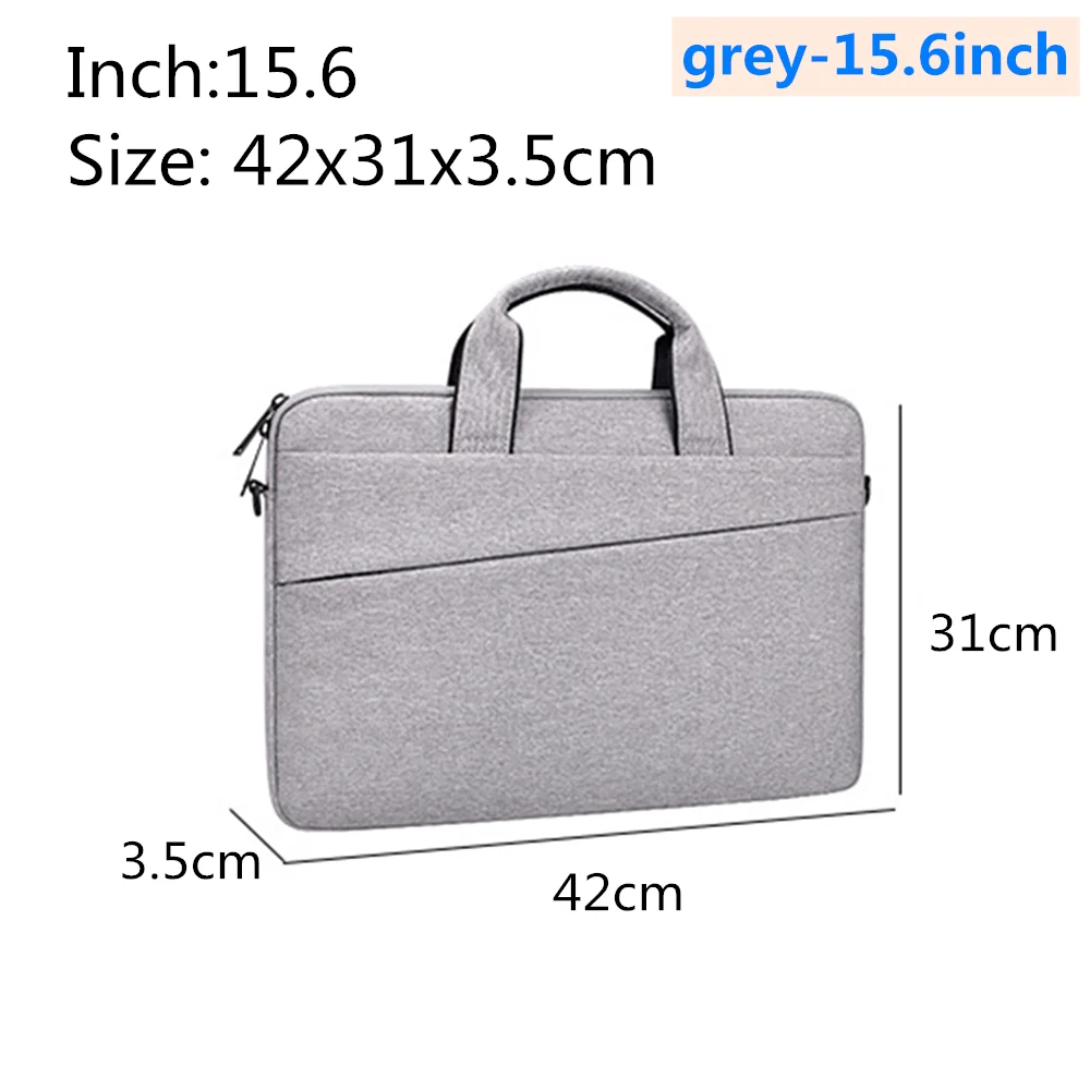 grey-15.6inch Водонепроницаемая сумка для ноутбука 13,3, 14,1, 15,4, 15,6 дюймов для Macbook Air Pro, 15,6 дюймов для ноутбука Apple, диагональный портфель - Цвет: grey-15.6inch