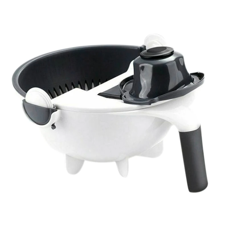 Лидер продаж! Волшебный вращающийся измельчитель овощей со сливной корзиной